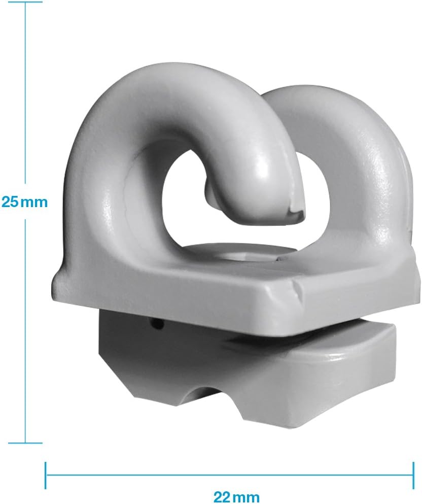 Grevinga Netzhaken in grau 50er Set