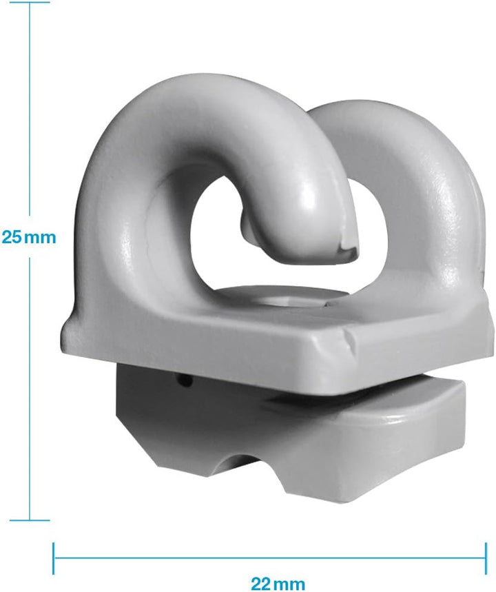 Grevinga Netzhaken in grau 50er Set