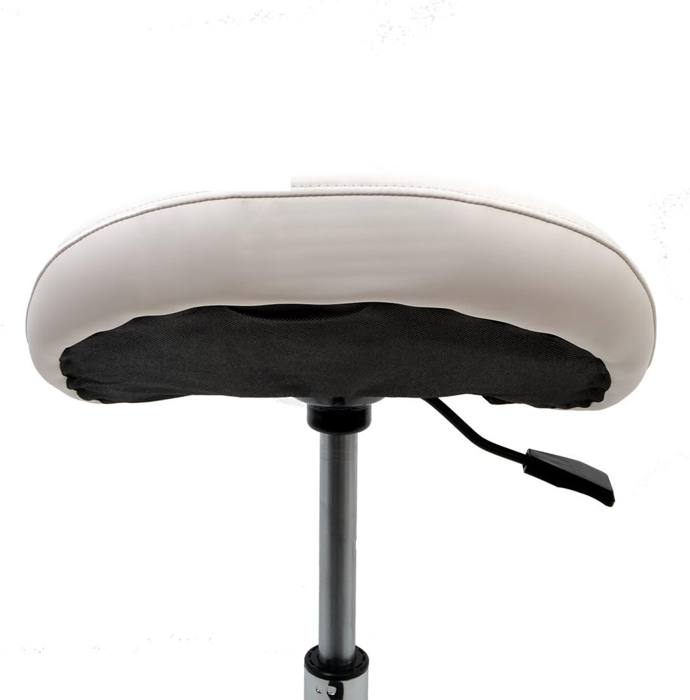 Sattelhocker/Sattelstuhl mit Gummirollen für alle Böden und Metallfuss - ergonomisch - stufenlos höh
