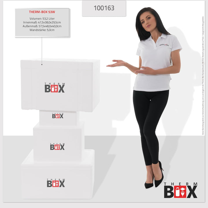 THERM BOX Styroporbox Verschiedene Grössen Volumen 37L bis 83L Isolierbox Thermobox Kühlbox Warmhalt