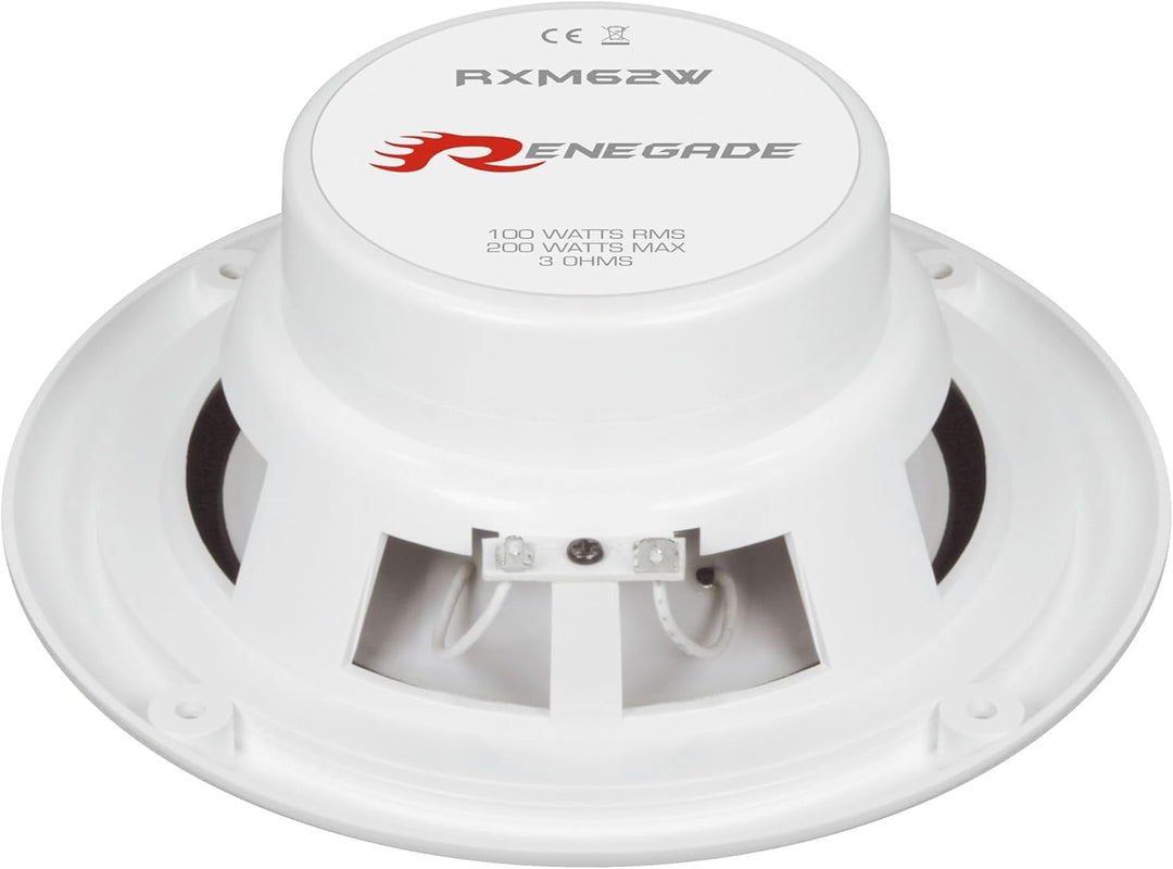 Renegade RXM62W Lautsprecher für Boote, 200 W, Inhalt: 1 Paar