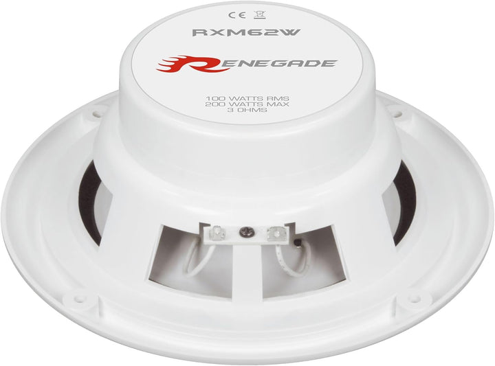 Renegade RXM62W Lautsprecher für Boote, 200 W, Inhalt: 1 Paar