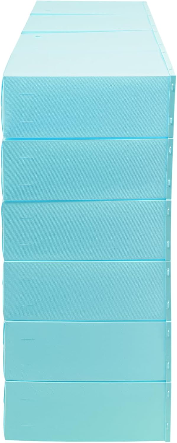 Schuhboxen 24 Pack Schuhkartons, Stapelbar Schuhboxen, Faltbares Schuhaufbewahrung Transparent Schuh
