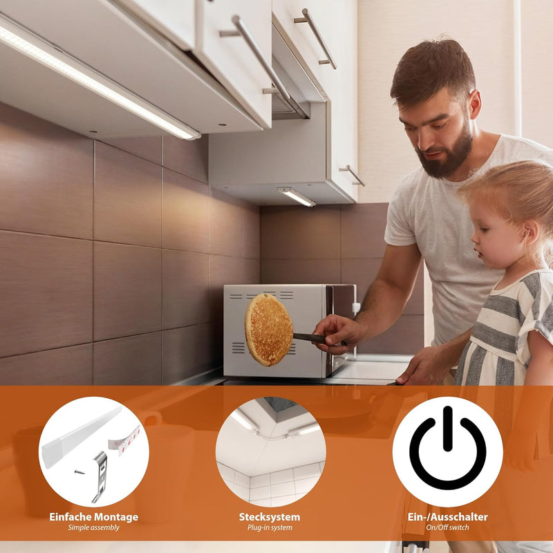 ledscom.de Smarte LED Unterbau-Leuchte SIRIS weiss matt mit WLAN-Controller, flach, Smart-Home, Alex