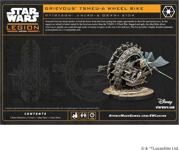 Asmodee, Star Wars: Legion – Grievous’ TSMEU-6 Wheel Bike, Erweiterung, Atomic Mass Games, Tabletop,