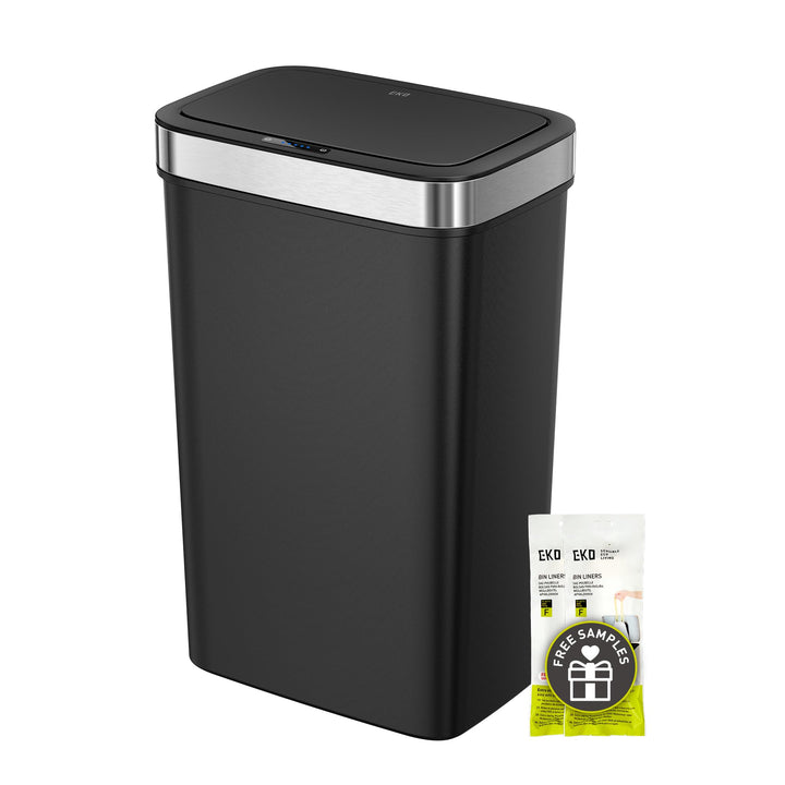 EKO Hana Deluxe 50L Mülleimer mit Sensor, Automatischer Mülleimer Küche, rechteckiger Bewegungssenso