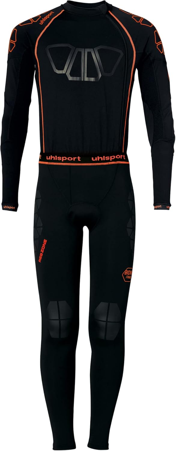 uhlsport Fussball - Teamsport Textil - TW-Overalls Bionikframe Bodysuit Schwarzorange XXL, Schwarzor