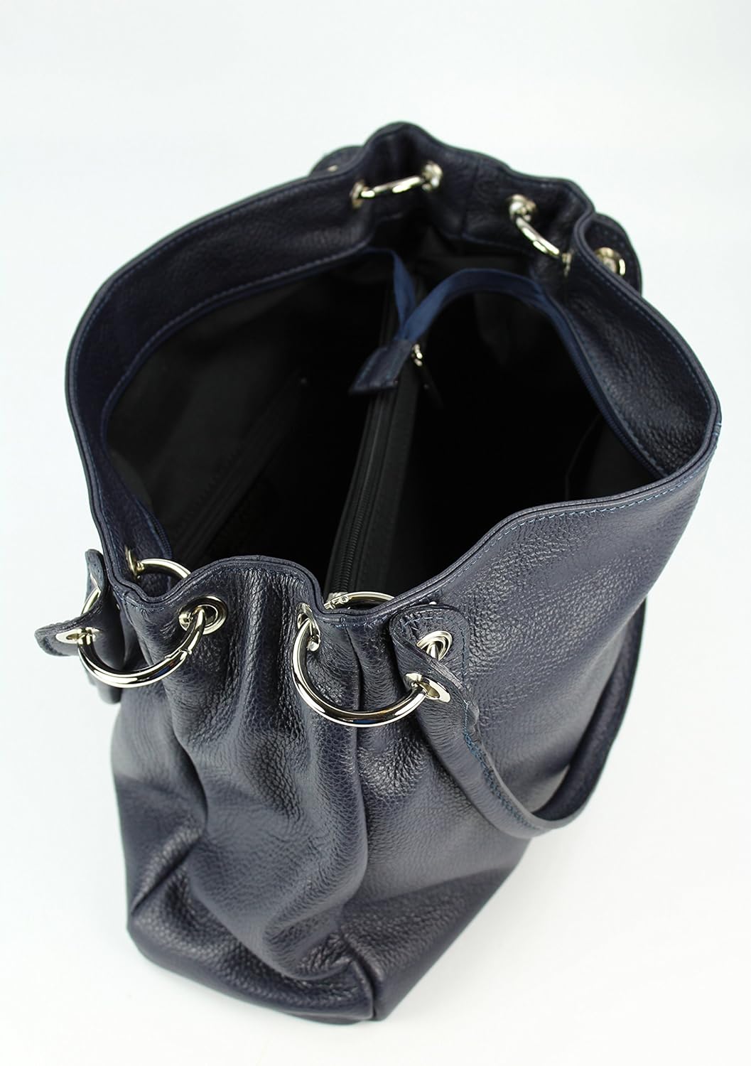 Belli italienische Leder Schultertasche Damentasche Handtasche Shopper Lilly - 33x28x14 cm (B x H x