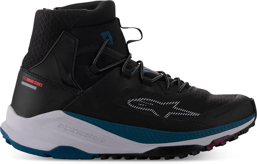 Alpinestars Speedforce XR Motorrad Schuhe, schwarz/blau/türkis, 7 Schwarz Blau Türkis 40 EU, Schwarz
