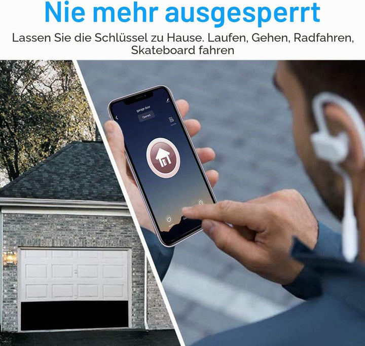 Newgoal WiFi Smart Home Garagentoröffner, Funkschalter Fernbedienung mit App, kompatibel mit Alexa,