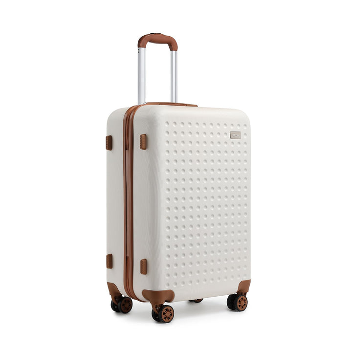 KONO Koffer Trolley Mittelgross Hartschalenkoffer Reisekoffer von ABS Hartschalen Handgepäck mit 4 S