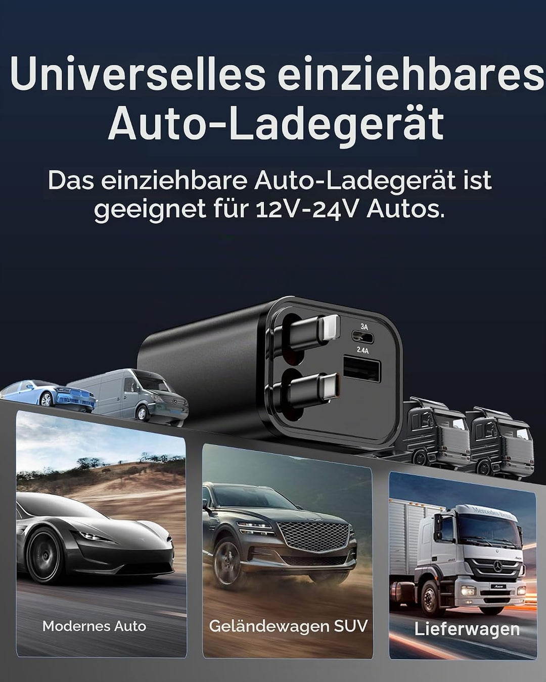 Aimtel 4 in 1 Zigarettenanzünder USB C 69W Auto Ladegerät, Kfz Ladegerät für Camping Wohnmobil Ladeg