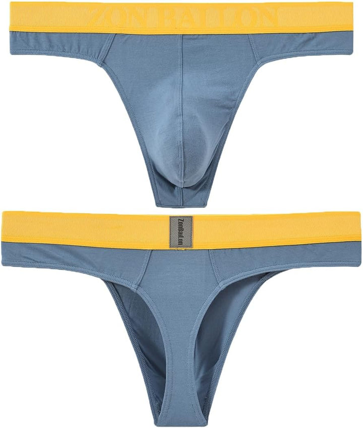 BIATWOWR Herren Strings Unterwäsche G Strings Herren Sexy Klassischer Tanga Slip mit einem Breiten G
