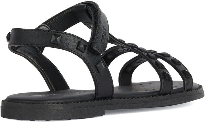 Geox Mädchen J Karly Girl Sandal 28 EU Schmal Schwarz, 28 EU Schmal Schwarz