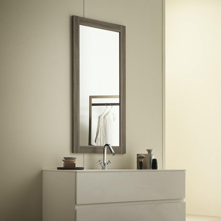ARHome Wandspiegel, 90 x 60 cm, Rustikale Esche, Spiegel, Made in Italy Rustikale Esche 90x60, Rusti