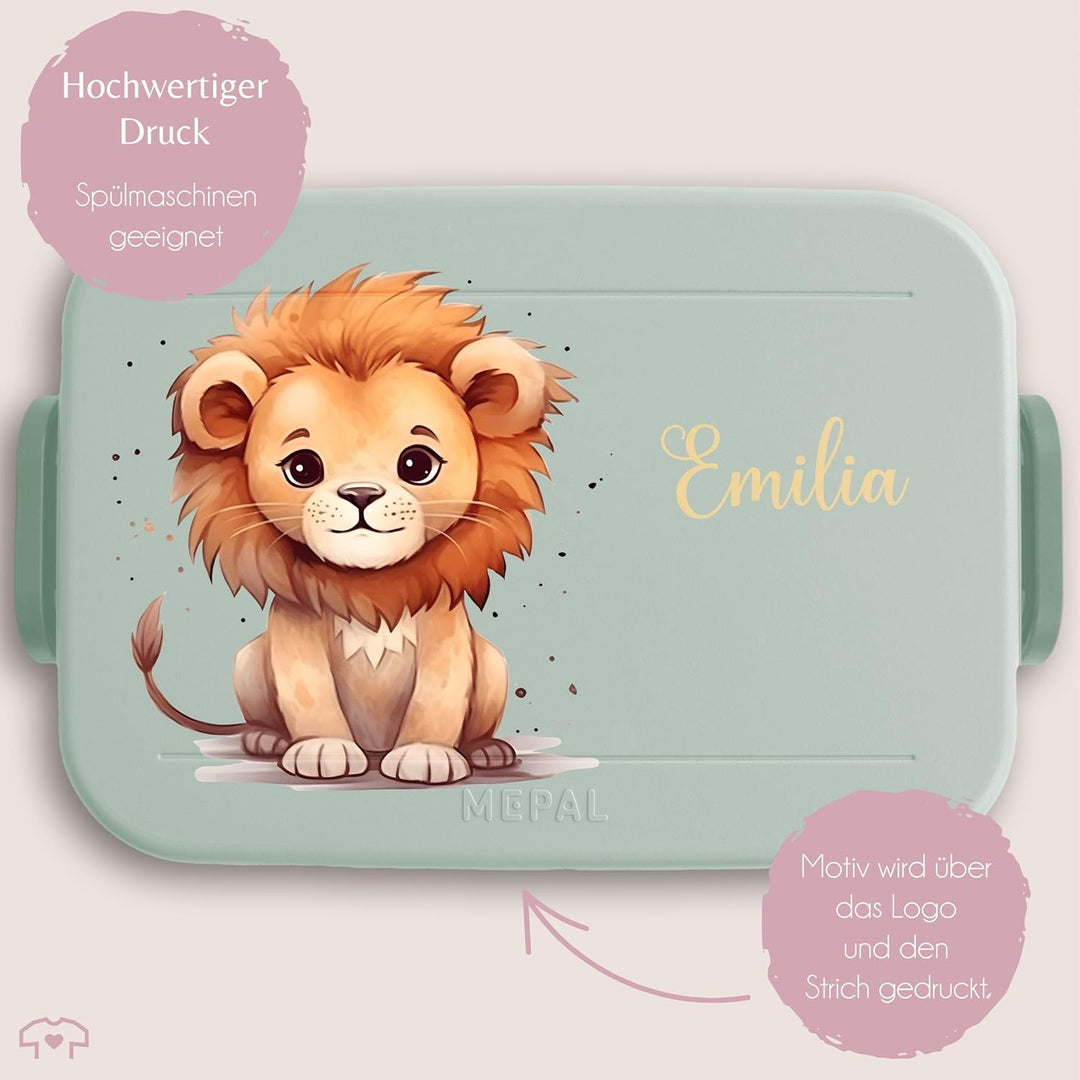 Kinder Bento Box Midi Lunchbox für Mepal Bentobox - Löwen - Brotbox Löwe Vesperbox König der Tiere I