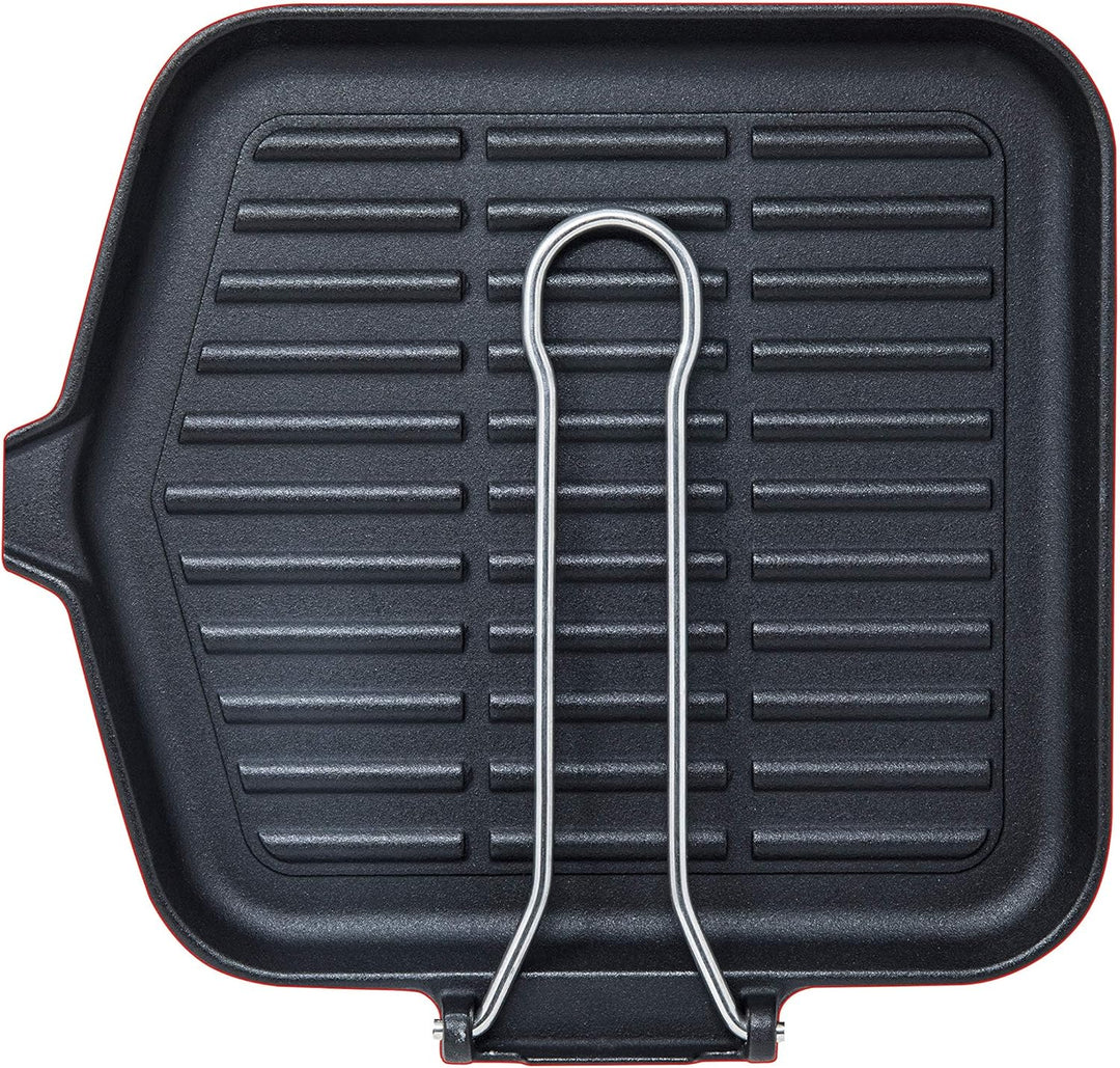 Ilsa Dietella Induction Grillpfanne aus emailliertem Gusseisen, quadratisch, 24 x 24 cm, hergestellt
