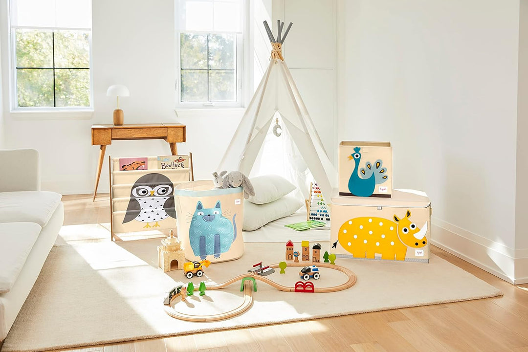 3 Sprouts Korb Kinderzimmer - Spielzeugkorb für Spielzeug Aufbewahrung, Wäschekorb Kinder - Aufbewah