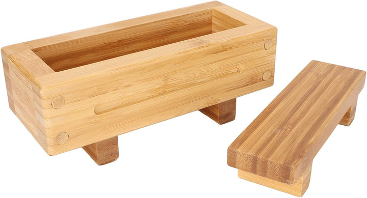 Okuyonic Sushi Form Box, Sushi Reisform Box, DIY Tragbare Rechteckige Langlebiges Bambus Holz Geruch
