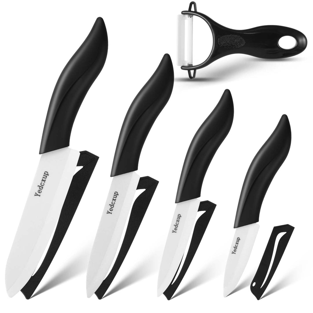 Keramikmesser - 5PCS Keramikmesser Set Liegt Gut in Der Hand und Scharf Keramik Messer, Die Messer S