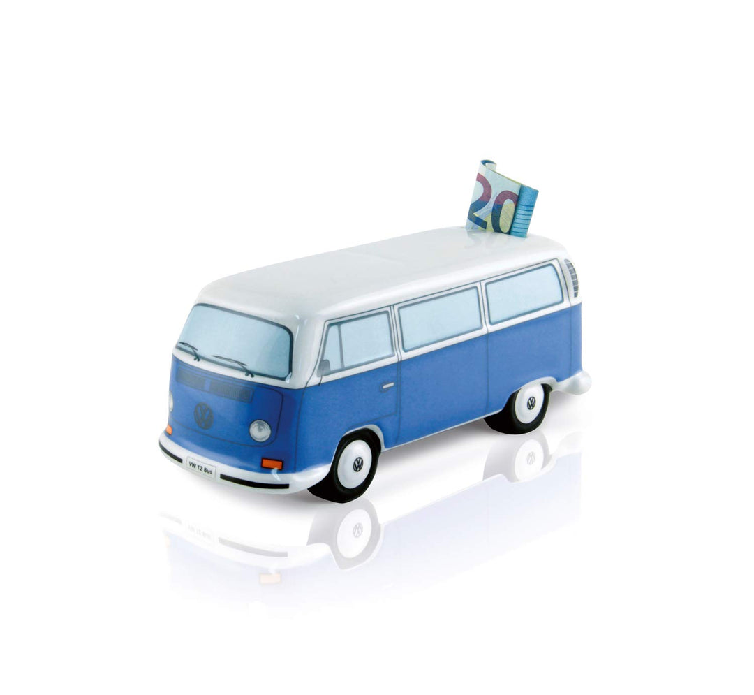 BRISA VW Collection - Volkswagen Spar-Büchse-Schwein-Dose im T2 Bulli Bus Design (Classic Bus/Blau)