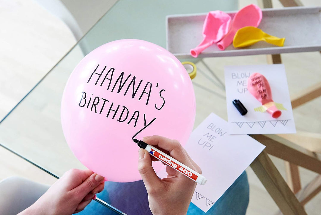 edding 400 Permanentmarker - schwarz - 10 Stifte - feine Rundspitze 1 mm - wasserfest, schnell-trock