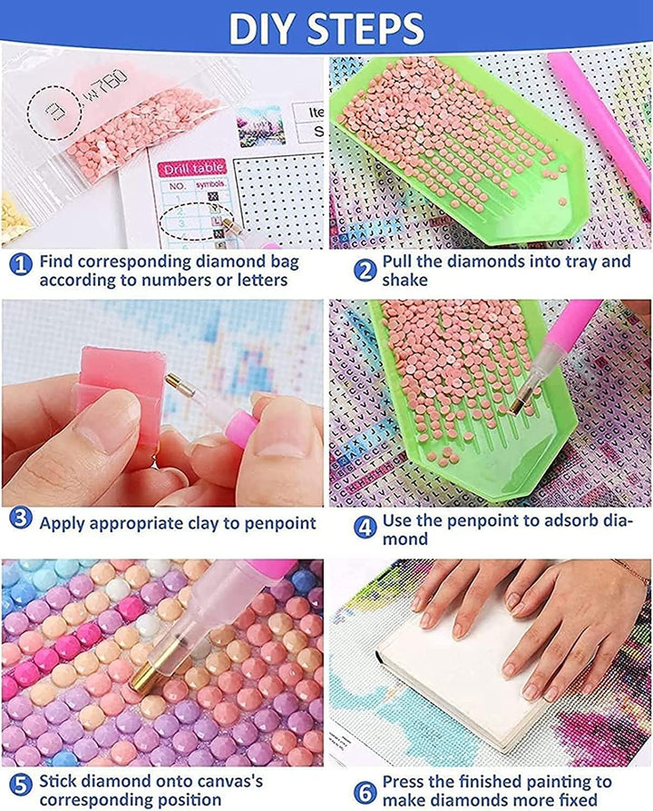 LXTOPN Diamond Painting Traktor Bilder,5D Vollbohrer Malen Nach Zahlen Grün Traktor dekor Bild Set,M