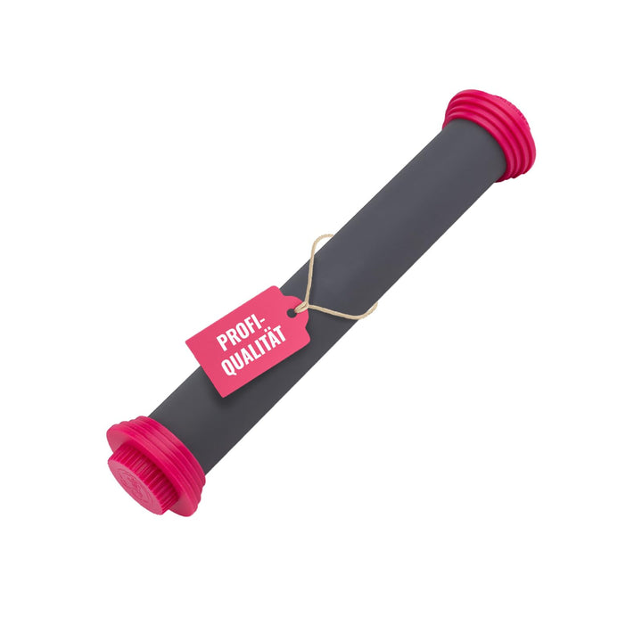 Sallys Profi Ausrollstab- 30 cm, Antihaftbeschichtetes Nudelholz aus Silikon, Teigroller mit abnehmb