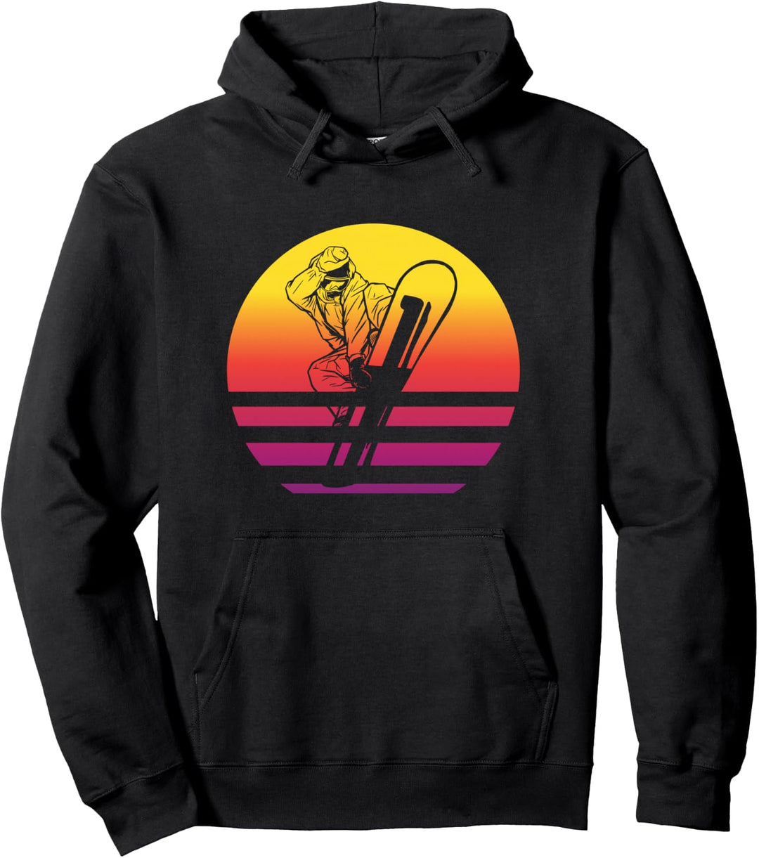 Snowboarding Retro Style Vintage Pullover Hoodie