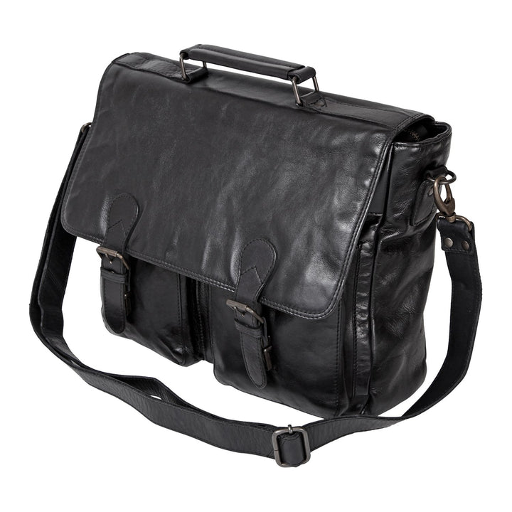 Bear-Design Business- / Laptop- / Aktentasche Collegetasche XXL (34/34/ 10) UNISEX, gewaschenes Lede