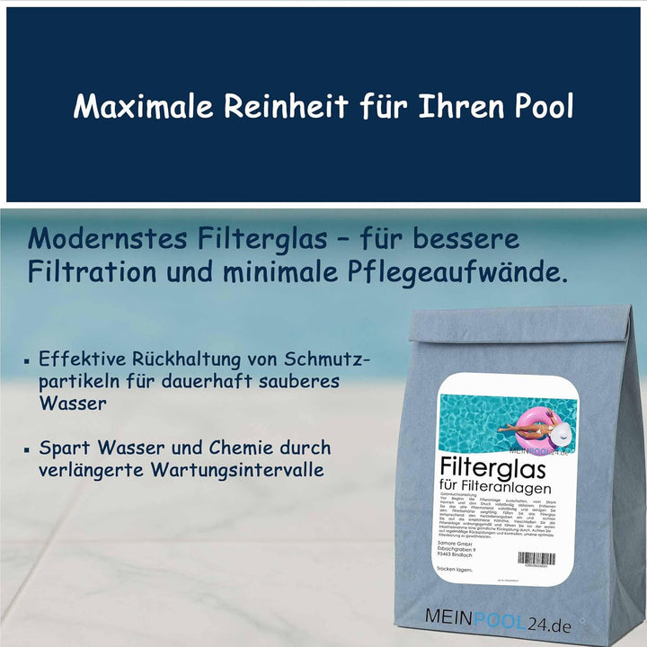 25 KG MEINPOOL24.DE FILTERGLAS FILTERGLASKUGELN 0,4-0,8 MM GLASKUGELN ANSTATT FILTERSAND
