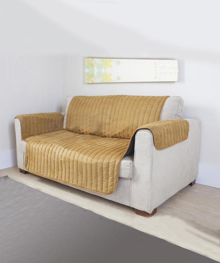 Deckt Sofa und Sessel beige 2-Sitzer, 2-Sitzer
