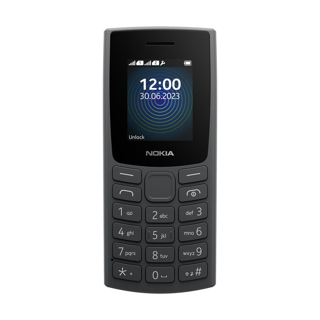 Nokia 110 Feature Phone mit integriertem MP3-Player, rückwärtiger Kamera, langlebigem Akku und Dikti