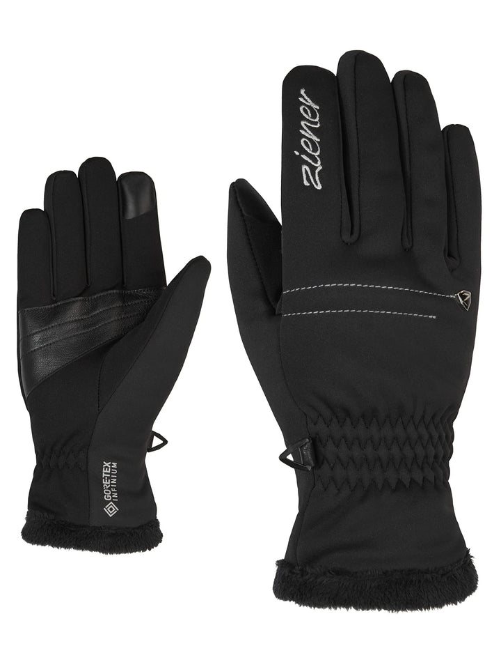 Ziener Damen Idina Touch Funktions-/ Freizeit-Handschuhe | Soft-Shell, Winddicht, Plüschfutter 8 Sch