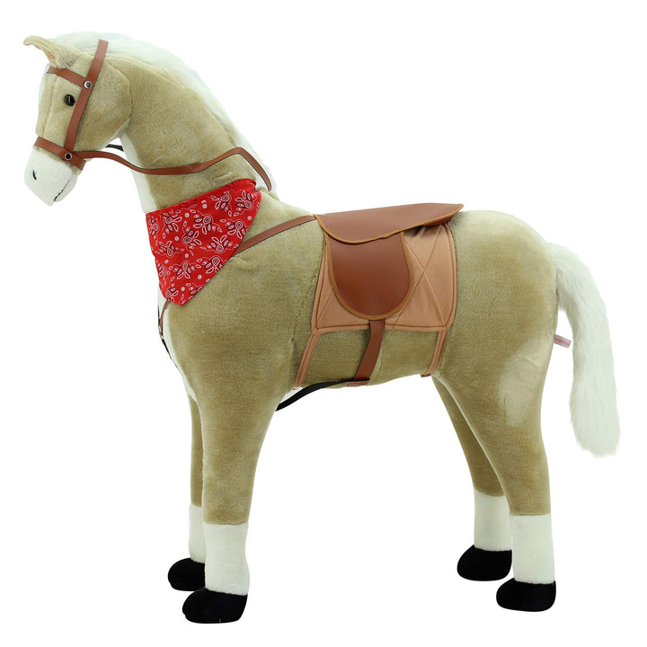 Sweety-Toys 10363 Stehpferd Haflinger Reitpferd Standpferd beige mit weisser Mähne
