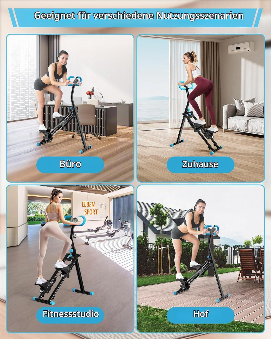 Vertikale Klettermaschine,Stair Stepper für Home Gym Übung,Vertical Climber Trainingsgerät mit Griff