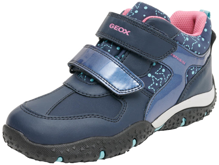 Geox Mädchen J Baltic B Girl ABX Low-Top 24 EU Navy Watersea, 24 EU Navy Watersea