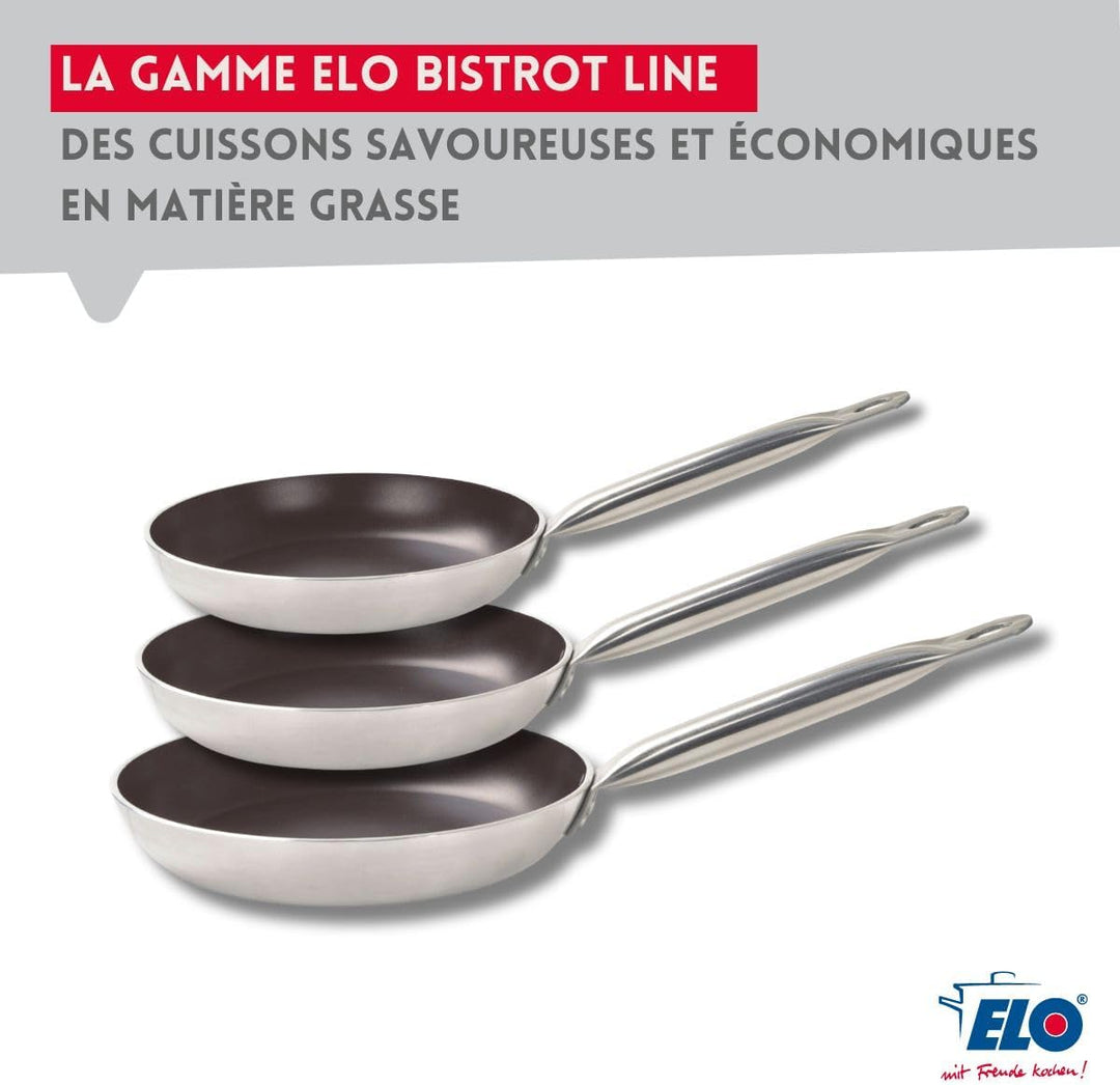 Elo 9803850 Set mit 2 Aluminiumpfannen und Glasdeckeln, Bratpfanne, für alle Herdarten, Induktionshe