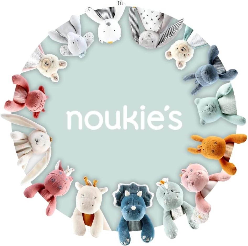 Noukie's - Ops Dinosaurierwippe ab 12 Monaten mit Sicherheitsgurt blau