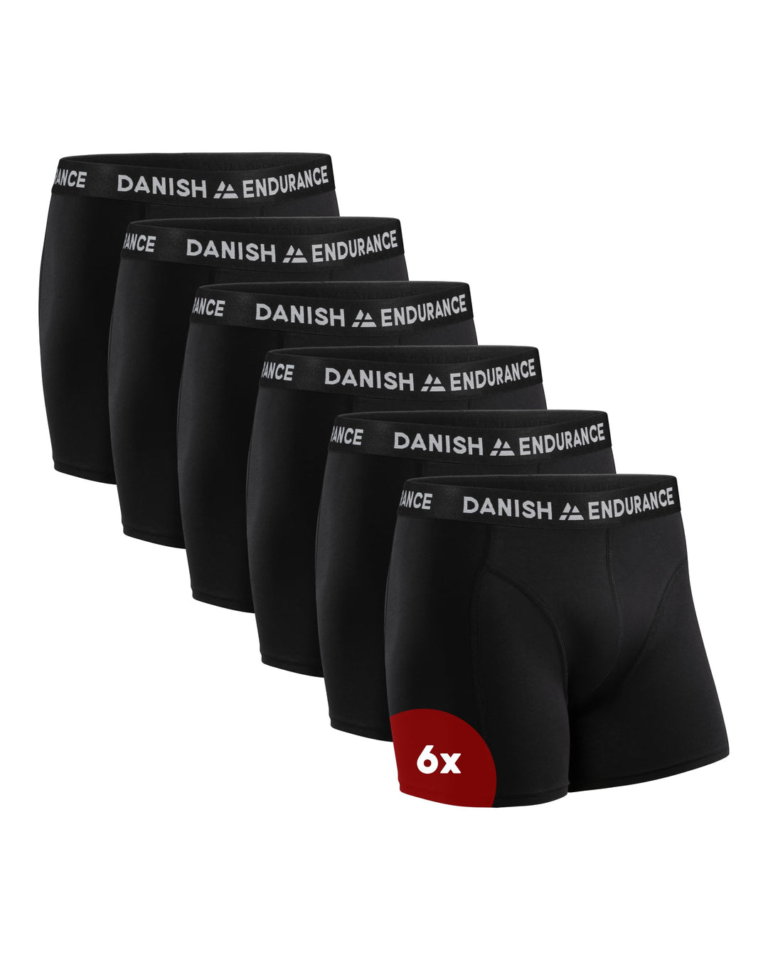 DANISH ENDURANCE 6er Pack Boxershorts Herren, Weiche Baumwolle, Unterhosen Männer mit Stretch, Beque