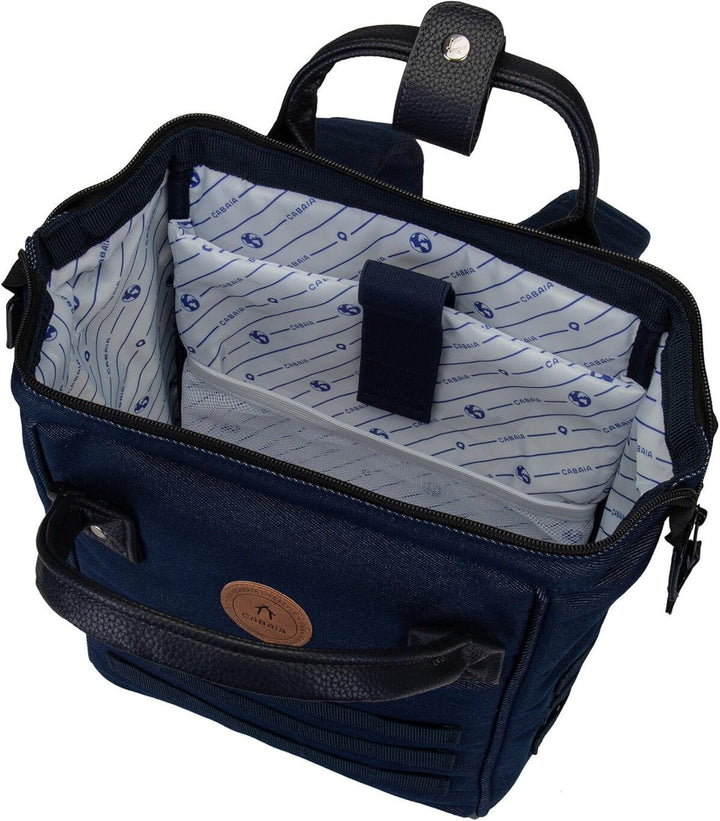 Cabaïa Damen Rucksack Adventurer Recycled Denim Small One Size Einheitsgrösse Blau, Einheitsgrösse B