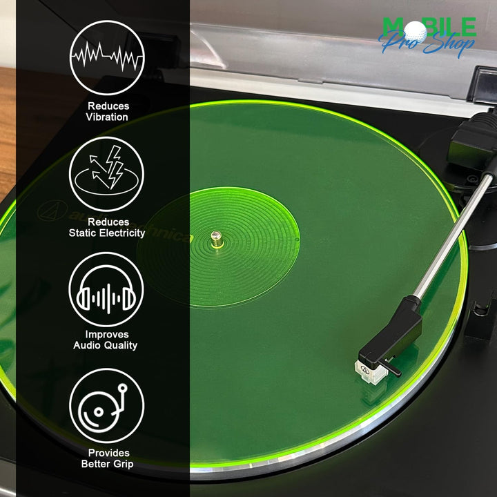 Mobile Pro Shop Plattenspieler-Acryl-Slipmat für Vinyl-LP-Plattenspieler – 2,7 mm dick bietet straff