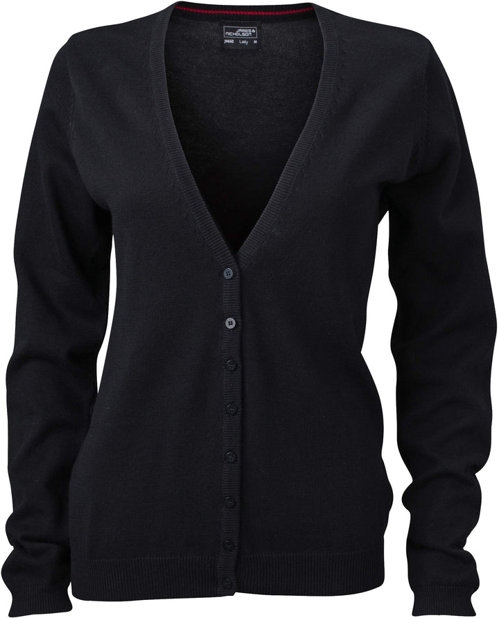 JN660 Damencardigan Strickjacke Damen Cardigan V-Neck M,Black
