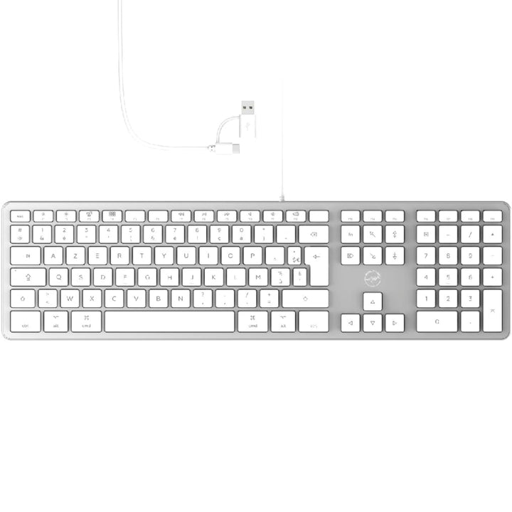 Mobility Lab Design Touch USB Mac Tastatur AZERTY Weiss- Tastaturen (Verkabelt, USB, AZERTY, Weiss)
