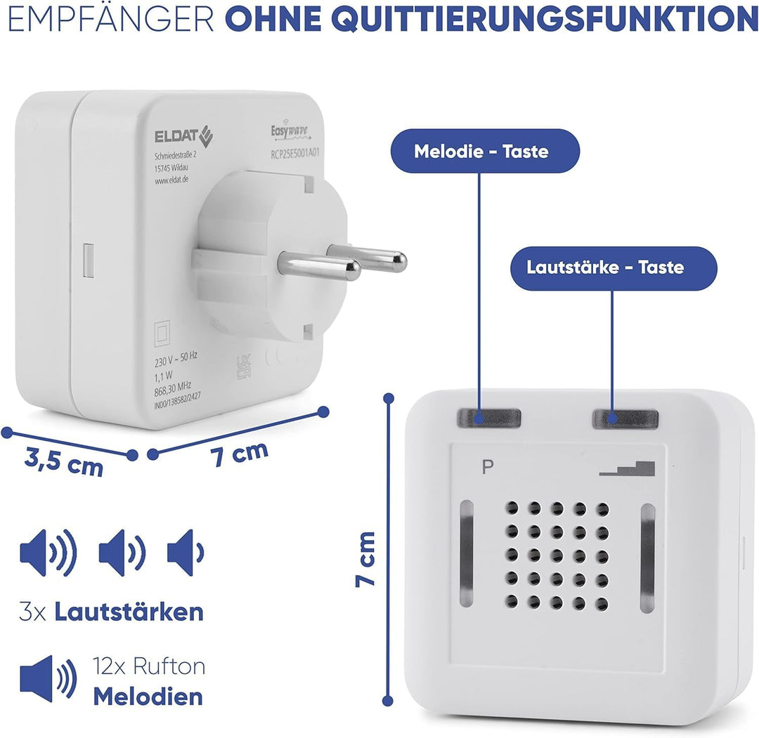 ELDAT Senioren Sicherheitspakete: Mobile Hausnotruf Systeme mit Funk Notruf Sender(n) für die häusli