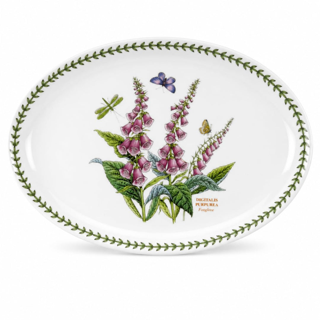 Portmeirion Home &amp; Gifts - Botanic Garden Collection - Ovale Platte - 13 Zoll - Fingerhut (Mehrfarbi