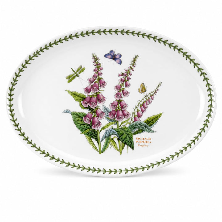 Portmeirion Home &amp; Gifts - Botanic Garden Collection - Ovale Platte - 13 Zoll - Fingerhut (Mehrfarbi