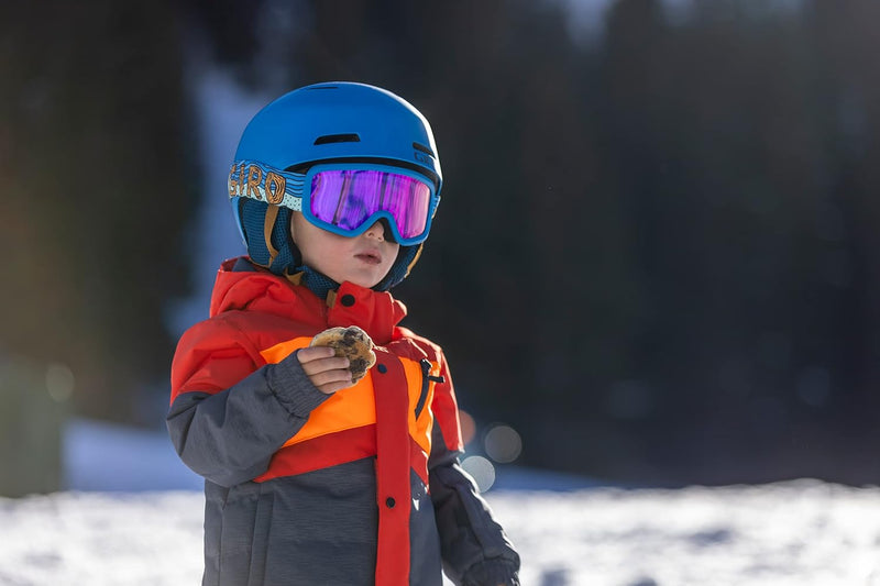 Giro Crue Kids Skihelm - Snowboardhelm für Jugend, Kleinkinder, Jungen & Mädchen LIGHT HARBOR BLUE M