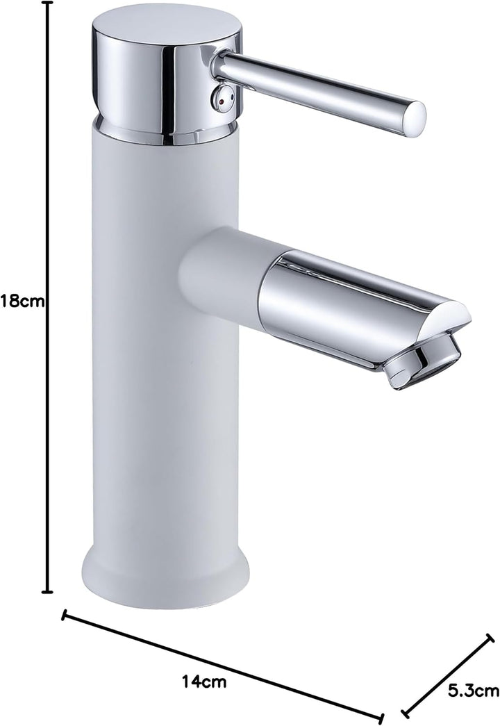 Florenta Wasserhahn Bad Messing Einhebel-Waschtischarmatur mit 50cm Anschluss, Chrom Einhandmischer