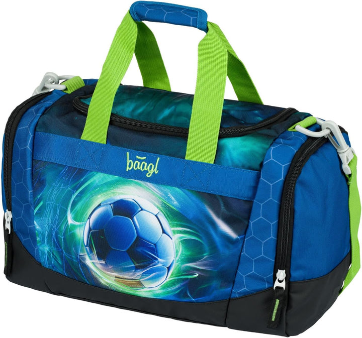 Baagl Sporttasche Reisetasche Kinder Jungen Schwimmtasche - Fussball Ball | Kompakt und Robust für S